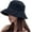 Black, variant on Pleated Texture Bucket Hats for Women, Packable Summer Beach Sun Hats Elegant Fisherman Hat with Strings for Travel