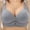 Silver, variant on Women's Comfort - Oriented Bra with Vertical Ribbed Pattern, Delicate Lace Accent and Adjustable Straps for a Perfect Fit