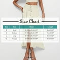 thumbnail image 2 of WQQZJJ Fashion Women's Skirts, Solid Color Button Drawstring Skirt, Summer Casual Split Sexy Mid-length Skirt, 2 of 8