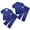 Blue, variant on Girls Pjs Short Sleeve Sleepwear Button-Down Kids Nightwear Birthday Girl Pajamas for Kids 6-7 Years