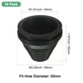 thumbnail image 3 of Uxcell Paquete de 10 Grommets de Caucho para Cableado Grommet en Forma de Torre de 58 mm, 3 of 6