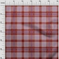 thumbnail image 3 of oneOone Viscose Chiffon Brick Red Fabric Check Craft Projects Decor Fabric Printed By The Yard 42 Inch Wide, 3 of 4