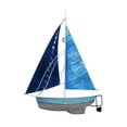 thumbnail image 1 of Eangee Home Design esh145 Sailboat Wall Decor Blue, 1 of 1