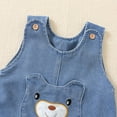 thumbnail image 5 of MHZLDYZ Baby Boy Clothes Baby Denim Overalls Spring And Autumn Soft Not Slip Shoulder One Year Old Baby Fall Jeans Super Handsome Baby Crawling Clothes Baby Boy Onesies 0-3 Months (Blue,90), 5 of 6