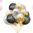 thumbnail image 3 of KAKOWELY Juego de 15 globos de látex para Año Nuevo, decoración para fiestas, confeti impreso, adornos decorativos de fondo, suministros para fiestas., 3 of 4