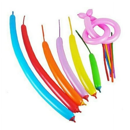 OUNONA  100 Pcs Long Balloon Twisting Balloons Mixed Color