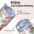 thumbnail image 4 of 20OZ Flamingo Lover Tumbler with Handle Leak Resistant Travel Cup Great Gifts for Women Suitable for Birthday Christmas Events Daily Drinks Commute, 4 of 6