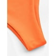 thumbnail image 6 of ZAFUL for Women High Cut Scoop Neck Bikini Set Orange S, 6 of 6