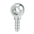 thumbnail image 1 of 8 mm ID 6 mm OD Banjo Bolt Manguera Barb Accesorios Universal Banjo Fitting Fuel Line Adapter Conector para motocicleta coche tono plateado - Paquete de 1, 1 of 1