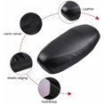thumbnail image 3 of CHAO Pieza Funda de Asiento, Funda de Asiento para Scooter, Funda de Asiento Impermeable, Funda de Asiento Universal para Motocicleta, Funda de Cuero + Terciopelo cálido para Asiento de Scooter, Negro, 3 of 4