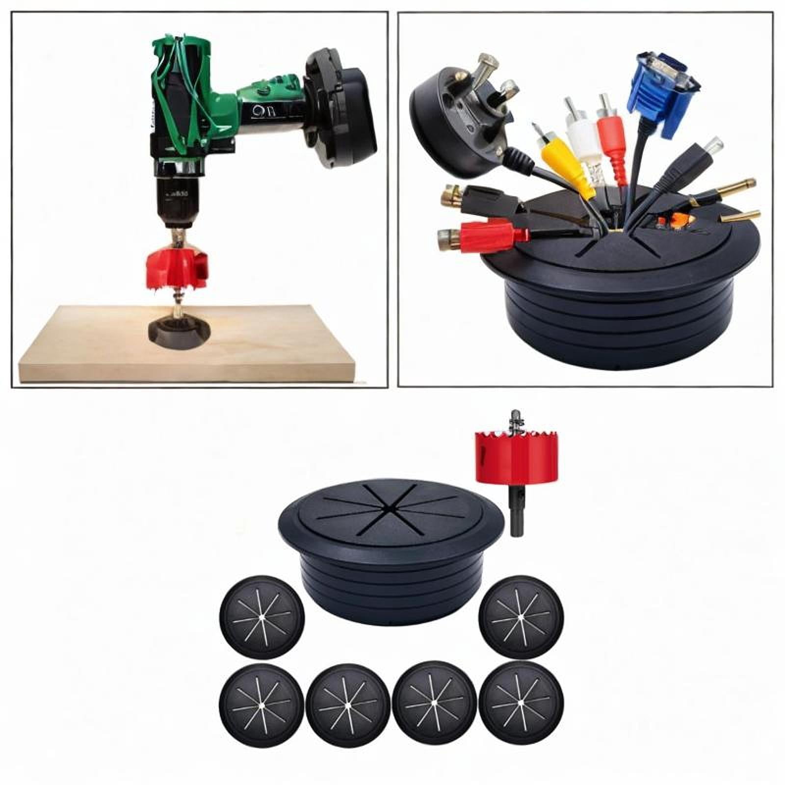 Wzmzjy Cable Management Kit TV Cable Concealer Easy Install for Wall Mounted TVs Wiring Black