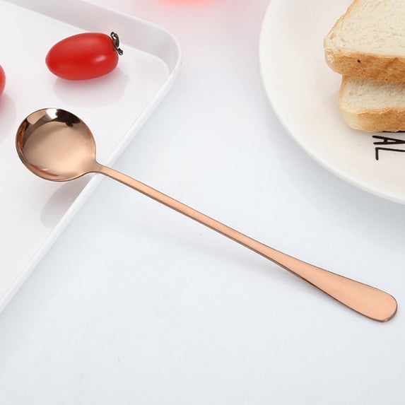 Ame Creative-stainless Colorful Steel Ice Spoon Stirred Spoon Titanium Coffee Spoon Dessert Spoon Dinnerware