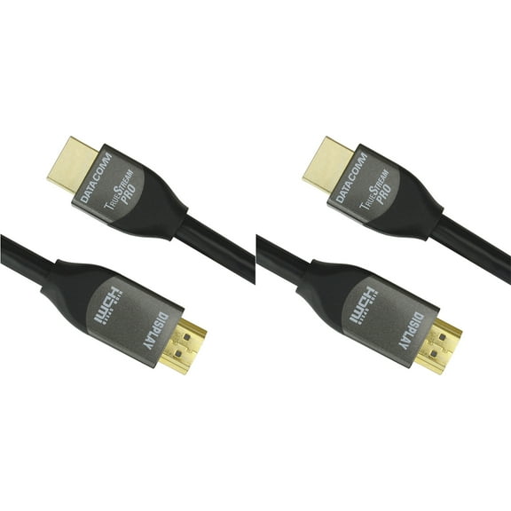 2 Pack DataComm Electronics 46-1806-BK 18Gbps HDMI Cable (6ft)