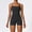 Black, variant on Women 2 Pieces Workout Sets Tank Tops and High Waist Booty Lifting Shorts Gym Sets