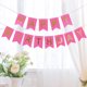 thumbnail image 5 of Injueey Feliz cumpleaños fiesta colorida decoración de cumpleaños reutilizable fiesta larga Kits de decoración para fiestas Rosa roja, 5 of 6