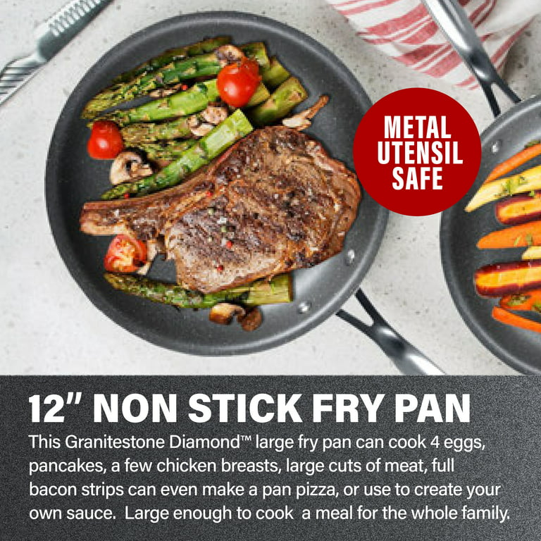 8 Inch Frying Pan with Stone Derived Coating Non Stick Steak