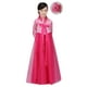 thumbnail image 1 of Cbtrfashion Conjunto de traje de vestido de traje de hanbok para niñas coreanas para niños (8-9 años (140 cm) rojo rosa), 1 of 5