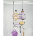 thumbnail image 2 of mDesign Small Metal Over Door Bathroom Tub/Shower Caddy Organizer - Silver, 2 of 6