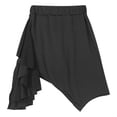 thumbnail image 6 of Kaerm Latin Dance Dress for Women Ruched Side Irregular Swing Skirt Ballroom Samba Tango Salsa Dance Black L, 6 of 7