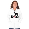 thumbnail image 3 of Cute Puppy Dog Animal Paw Print Zip Hoodie Sweatshirt Women Brisco Brands L, 3 of 6