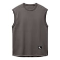 thumbnail image 7 of FRSASU Tank Top for Men Textured Sleeveless Streetwear Shirts Muscle Gym Workout Causal Summer Tank Tops Dark Gray, 7 of 7