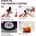 thumbnail image 4 of 2 Pack Stianless Steel Reusable K Cup Coffee Pods Compatible for K eurig 1.0 & 2.0 Coffee Maker Refillable K-eurig Coffee Filter with A Stainless Steel Spoon, 4 of 6