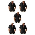 thumbnail image 2 of Sonducket Camisa abotonada para hombre de viaje para niños, fiesta en la piscina de verano, Tops ajustados de Color sólido, ropa de trabajo, Type2 NO2, 2 of 6