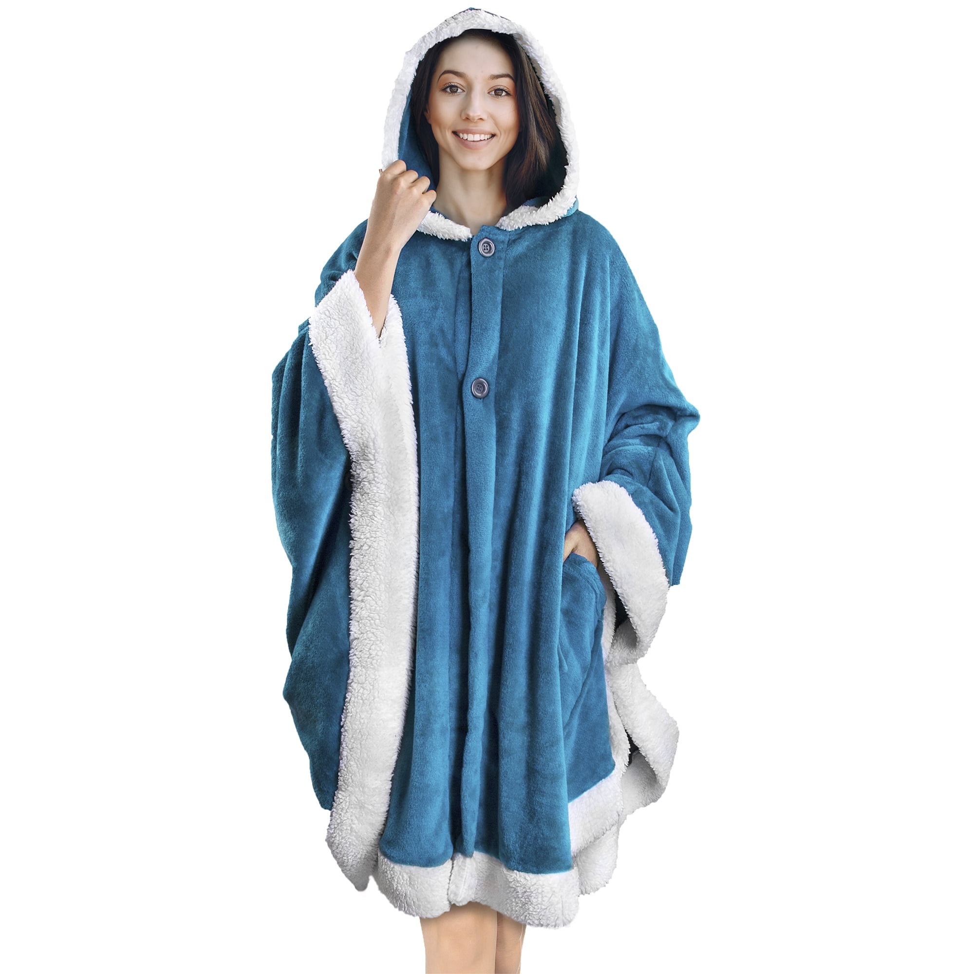 PAVILIA Angel Wrap Hooded Blanket, Wearable Blanket Women, Cozy Poncho ...