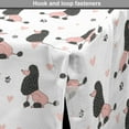 thumbnail image 4 of Cartoon Dog Crate Cover, Poodle Dog Paws Hearts Funny Animal Girls Puppy Illustration, Easy to Use Pet Kennel Cover Small Dogs Puppies Kittens, 7 Sizes, Dark Blue Grey and Pale Pink, by Ambesonne, 4 of 6