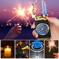 thumbnail image 4 of Windproof Lighter under $5! CQCYD Dual Flame Windproof Lighter with Quartz Watch, Refillable Butane Torch Lighter, Metal Blue Flame Cigar Lighter, Fashion Accessory Gift for Men, 4 of 6