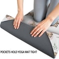 thumbnail image 3 of White Highland Cow Pattern Hot Yoga Mat Towel Non Slip for Hot Yoga - Quick-Drying Yoga Mat Cover with 4 Corner Pockets with Travel Bag - Hot Yoga Towel Non Slip Grip Moisture Wicking Sweat 70"x26", 3 of 6