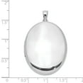 thumbnail image 3 of Sterling Silver Rhodium-plated Polished 34mm Oval Locket, 3 of 3