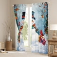 thumbnail image 3 of Castle Fairy Kids Cardinal Bird Curtains Pack of 2 (42x84 Each),Christmas Snowman Curtains Blackout,Festival Xmas Bedroom Curtains,Microfiber Bedroom Decor, 3 of 6
