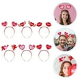thumbnail image 6 of 6pcs Valentines Day Headband Heart Headband Women Headdress Festival Hairband Hair Accessory, 6 of 9
