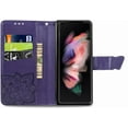 thumbnail image 5 of for Samsung Galaxy Z Fold5 Wallet Case for Women Girls, Shiny Butterfly Flower PU Leather Cover with Card Slot Holder Flip Phone Case for Samsung Galaxy Z Fold 5 Rhinestone Deep Purple, 5 of 18