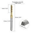 thumbnail image 2 of Herramientas de roscado de tornillo con recubrimiento de titanio Uxcell Spiral Flute Thread Taps 5-40 UNC 2B, 2 of 5