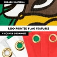 thumbnail image 4 of G128 Combo Pack: 6 Ft Tangle Free Aluminum Spinning Flagpole (Black) & Mexico Mexican Flag 3x5 Ft, LiteWeave Pro Series Printed 150D Polyester, 4 Corner Brass Grommets | Pole with Flag Included, 4 of 9