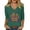 Dark Green, variant on Arlun Mardi Gras V-Neck 3/4 Sleeve T-Shirts for Women Fashion Ball Mask Pattern Printed Rave Carnival Tops Soft Comfortable Stylish Holiday Party Outfits 2026 Spring Wear M