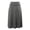 Grey, variant on Women's Solid Lightweight Flare Midi Pull On Closure Skirt (Brown, L)