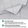 thumbnail image 4 of PetAmi Premium Cooling Dog Blanket | Lightweight Fluffy Pet Throw Blanket Bed Cover for Dogs, Cat, Puppies | Pet Blanket Furniture Protector Couch Sofa | Reversible Fuzzy Cozy | 90x90, Light Grey, 4 of 8