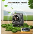 thumbnail image 4 of FeelNeedy Self Cleaning Cat Litter Box, 65L Large Automatic Litter Box with App Control Monitoring, Dual Safety Sensor, Odor Control, Includes Litter Mat and Waste Bags, Gray, 4 of 10