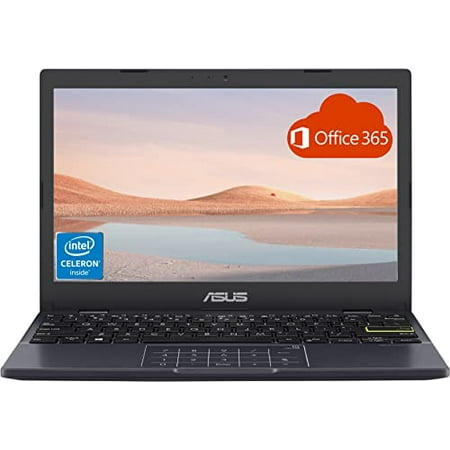 ASUS 2022 Vivobook Go 11.6" Ultra-Thin Light Business Student Laptop Computer, Intel Celeron N4020 Processor, 12Hours Battery, Win11S+1 Year Office 365 Personal, Black (192GB Storage)