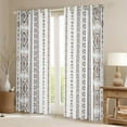 thumbnail image 2 of Feelyou Tribal Western Aztec Blackout Curtains Set of 2 (52x84 Each) for Women, Boho Triangle Square Window Curtains, White Hippie Mandala Curtains and Drapes, Window Curtains Bedroom Decor, 2 of 6