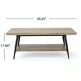 thumbnail image 2 of Noble House Liam Canyone Industrial Wood and Metal Rectangle Coffee Table, Grey, 2 of 5