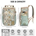 thumbnail image 4 of Rustic Style Cooler Backpack - 20L Insulated Soft Cooler Bag, Vintage Design for Picnic & Beach, 4 of 5