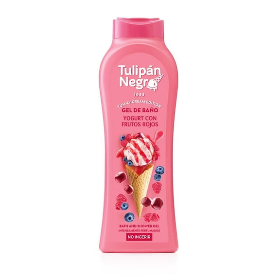 Tulipan Negro Yogurt with Red Rruits Shower Gel, Yummy Cream Edition, 21.9 Fl oz