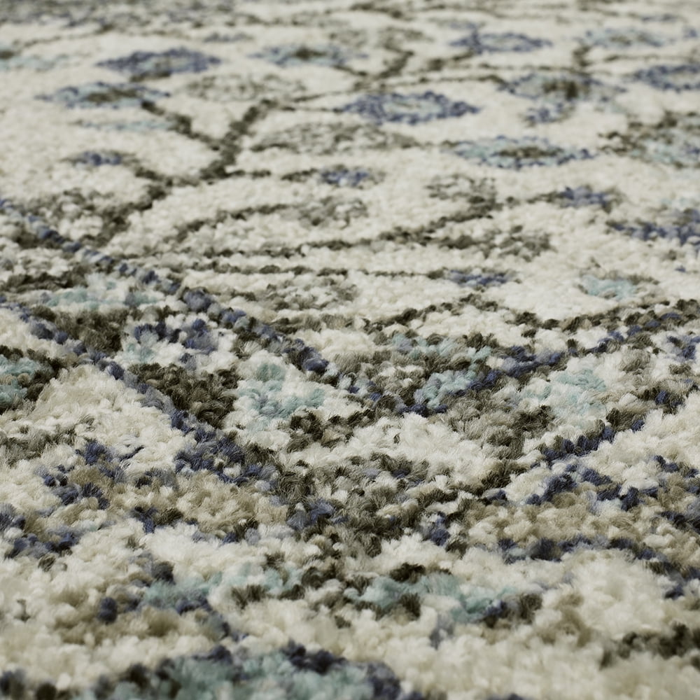 Mohawk Home Warrens Indoor Floral Area Rug, Blue, 5'3" x 8'