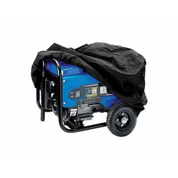 Covermates Elite Generator Cover – All-Weather Water-Resistant 300D Polyester Outdoor Generator Protection with Elastic Hem and Auto-Locking Drawcord, 24W x 34D x 30H, Black