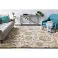 thumbnail image 3 of BoutiqueRugs Mack Boho Hand Tufted Wool Natural Fiber Soft Runner Rug - Traditional Floral Carpet for Hallway - Cream, Blue, Sage - 3' x 12' Runner, 3 of 19