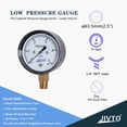 thumbnail image 4 of Manómetro de baja presión de cápsula JIVTO 0-5 PSI para aire, gas y agua, 4 of 7